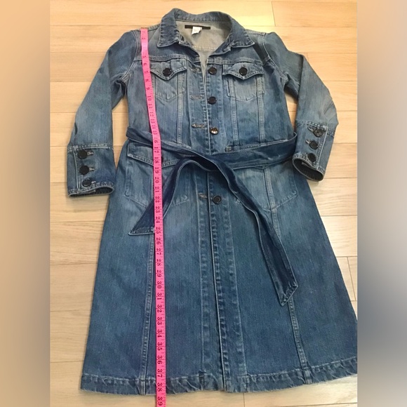 RARE Marc Jacobs Denim Long Trench Coat - Picture 7 of 7